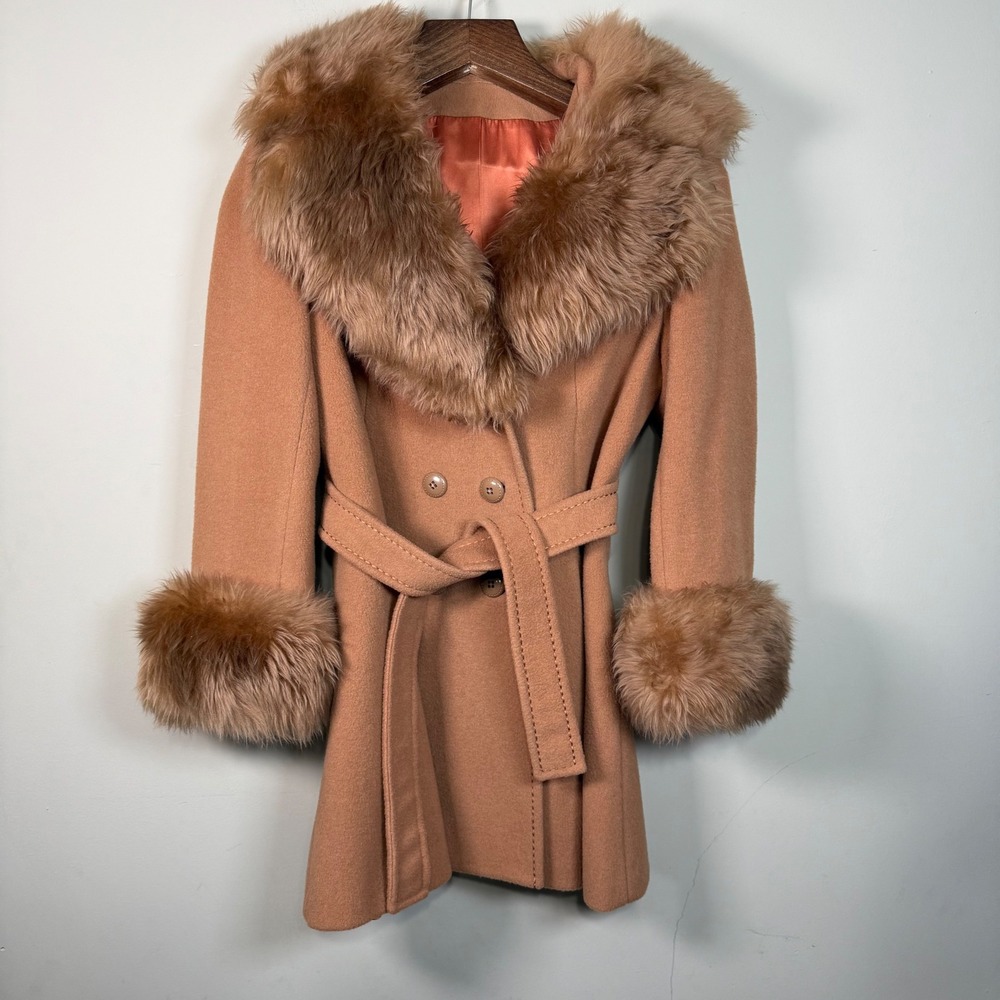 Vintage Country Pacer 70's Union Boho Hippie Brown/Fur Trim Penny Lane Coat READ